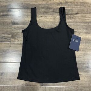 NWT - BYLT Women’s Contour Scoop Neck Tank in Black - Size Small